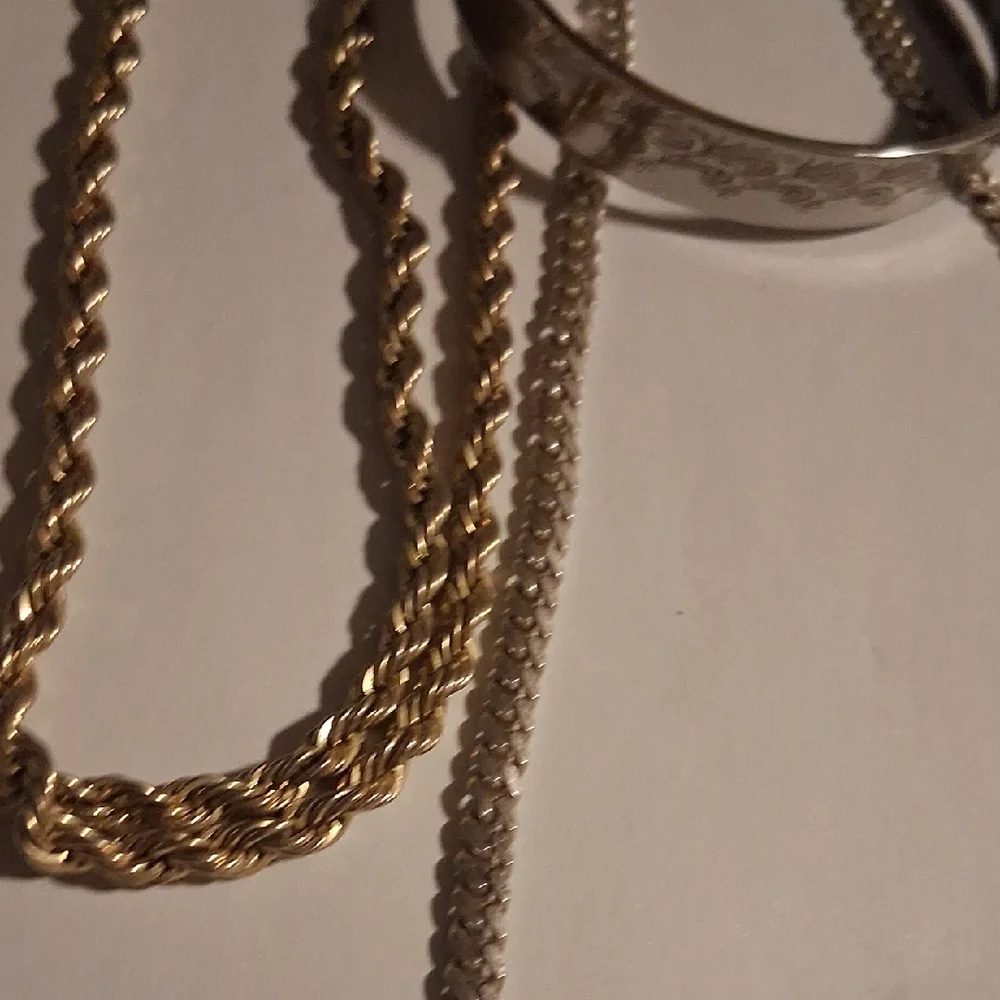 Men's Gold and Silver Bracelet Set
